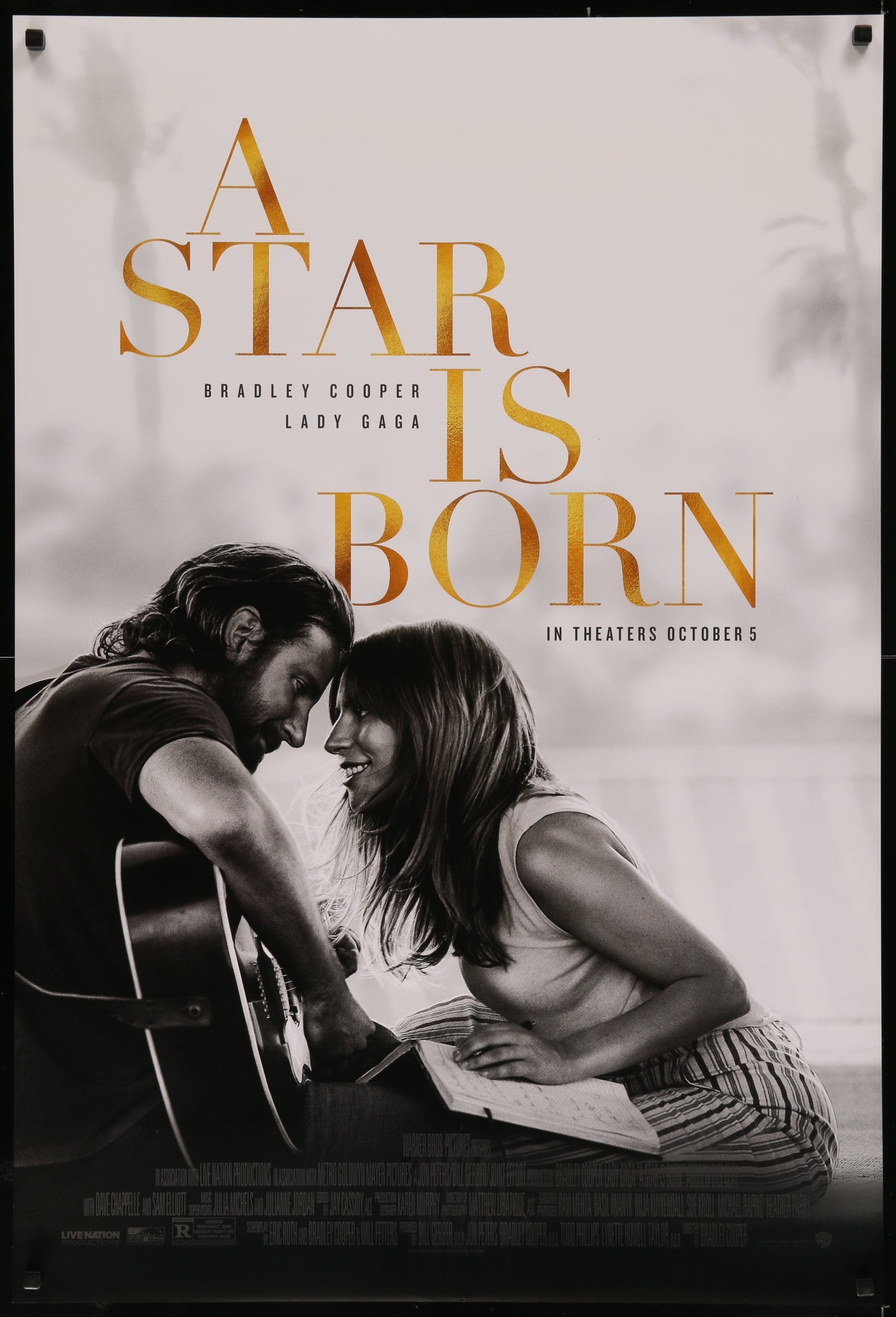 An original movie poster for the film A Star Is Born
