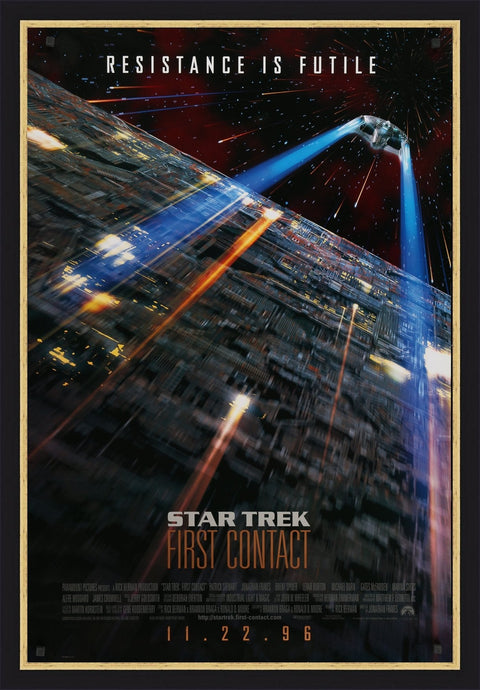 An original movie poster for Star Trek First Contact