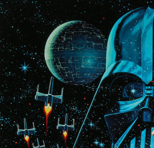 An original Kilian 10th anniversary movie poster for the film Star Wars with art by the Hildebrandt brothers