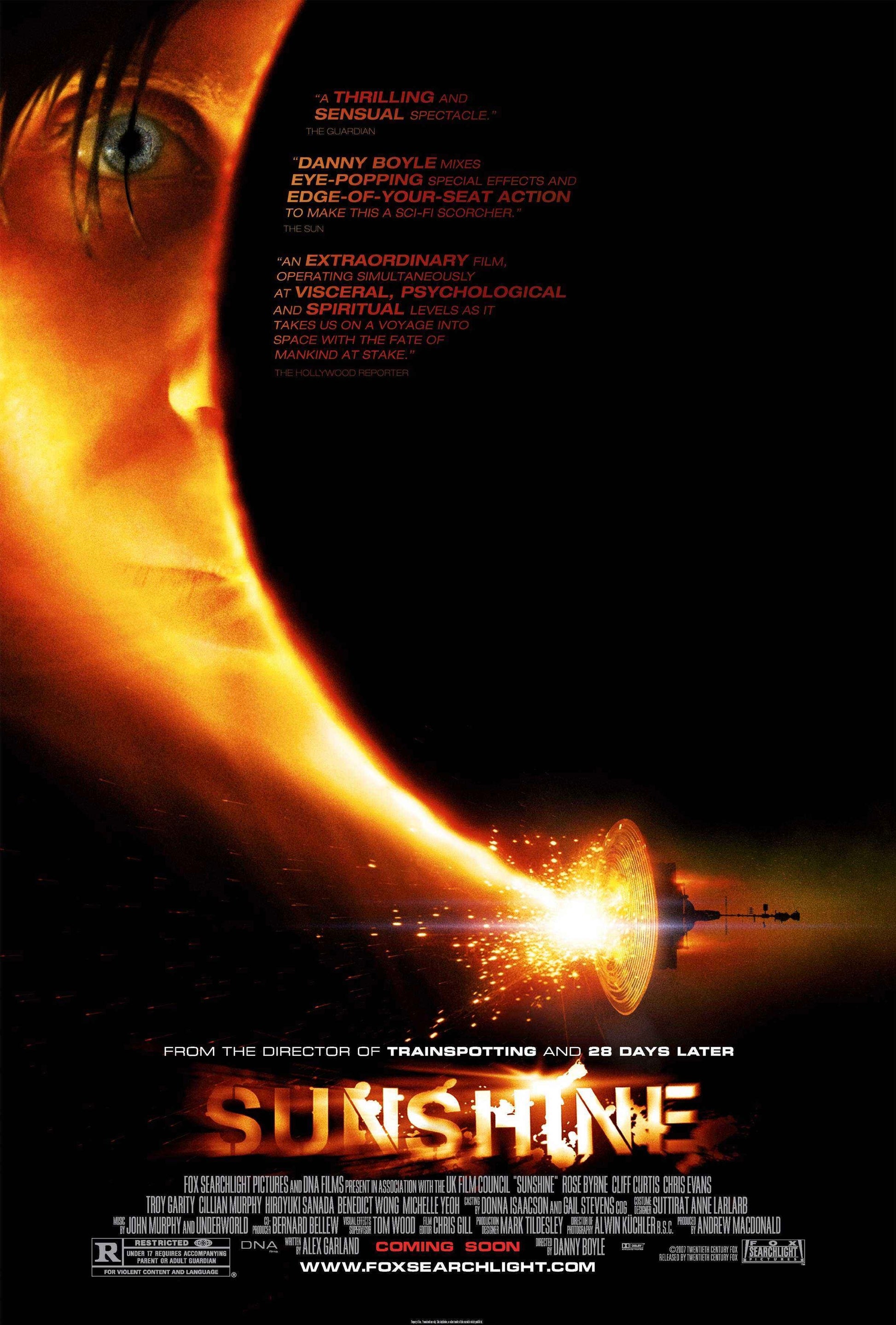 An original movie poster for the Danny Boyle film Sunshine