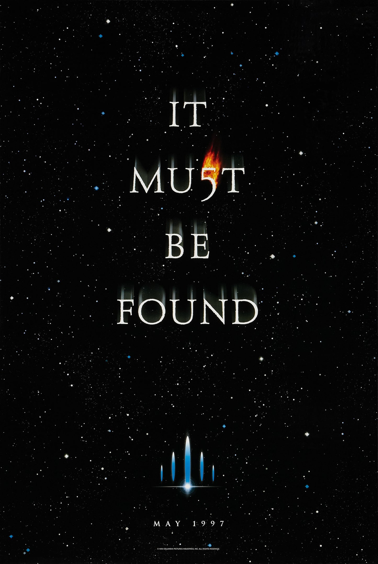 An original teaser movie poster for the Luc Besson film The Fifth Element