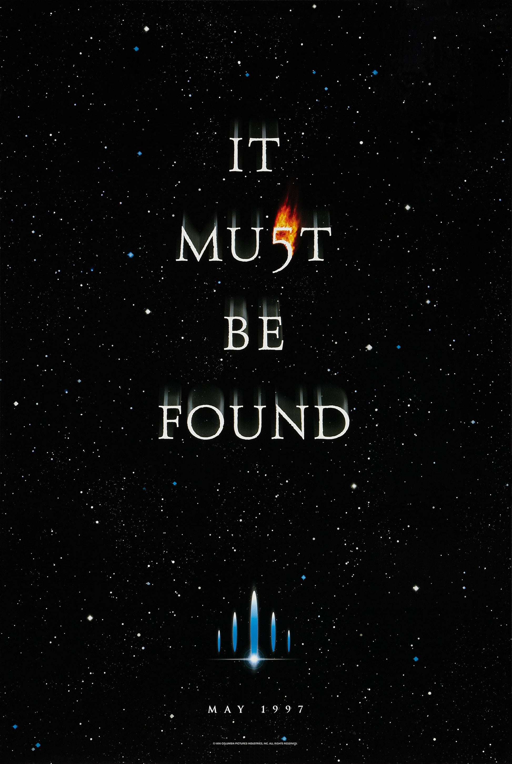 An original teaser movie poster for the Luc Besson film The Fifth Element