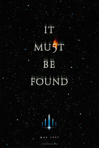 An original teaser movie poster for the Luc Besson film The Fifth Element