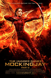 An original movie poster for the film The Unger Games : Mockingjay Part 2