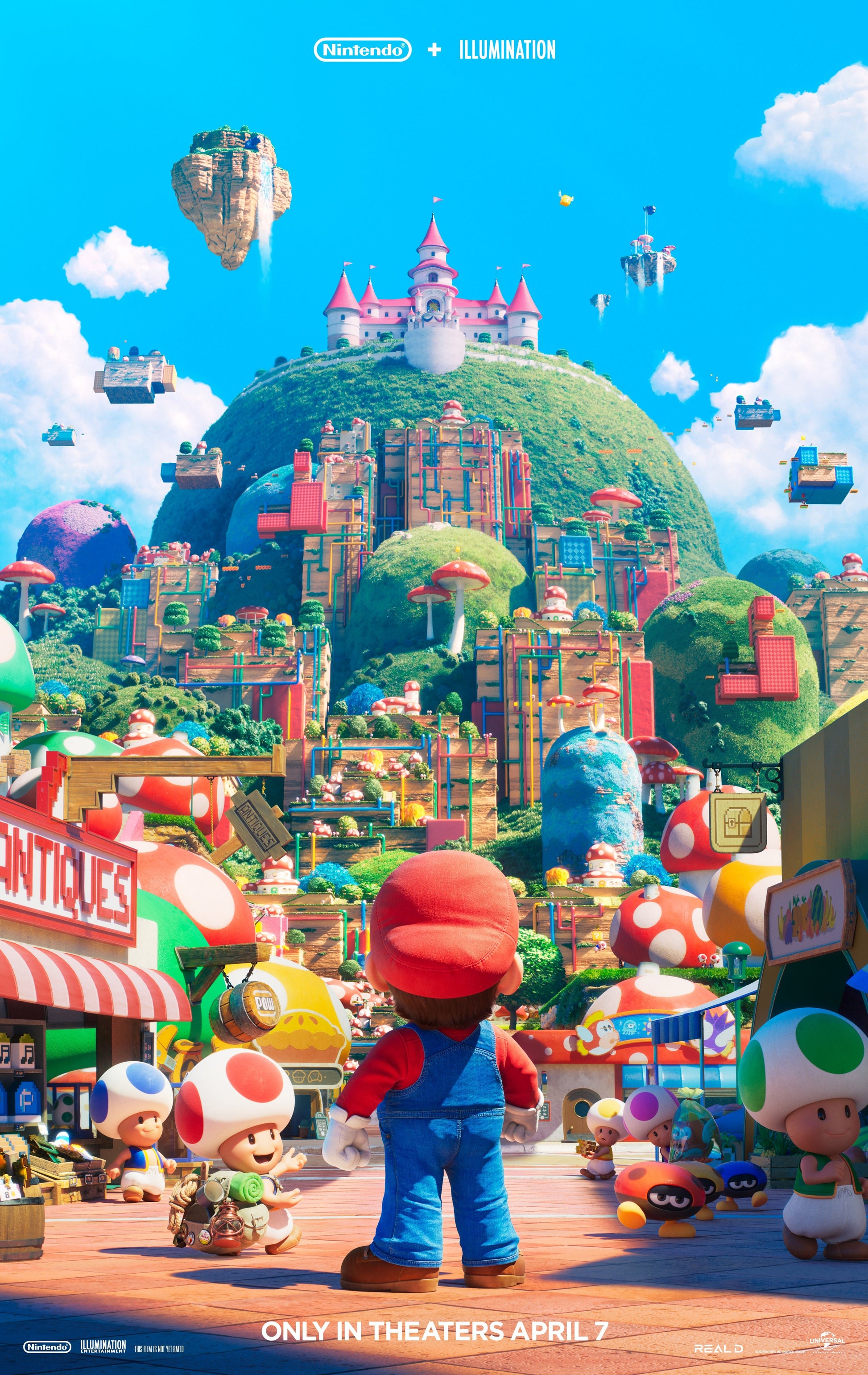 An original movie poster for the film The Super Mario Bros. Movie