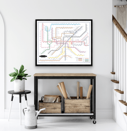 The Film Fan's Movie Map (Framed)