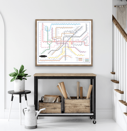The Film Fan's Movie Map (Framed)
