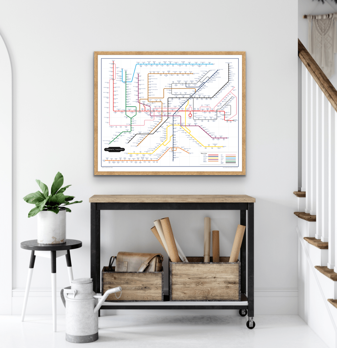 The Film Fan's Movie Map (Framed)