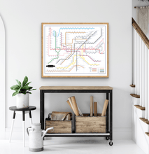 Load image into Gallery viewer, The Film Fan's Movie Map (Framed)