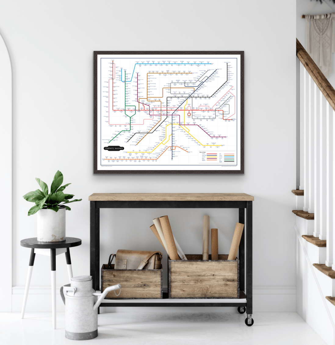The Film Fan's Movie Map (Framed)