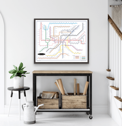 The Film Fan's Movie Map (Framed)