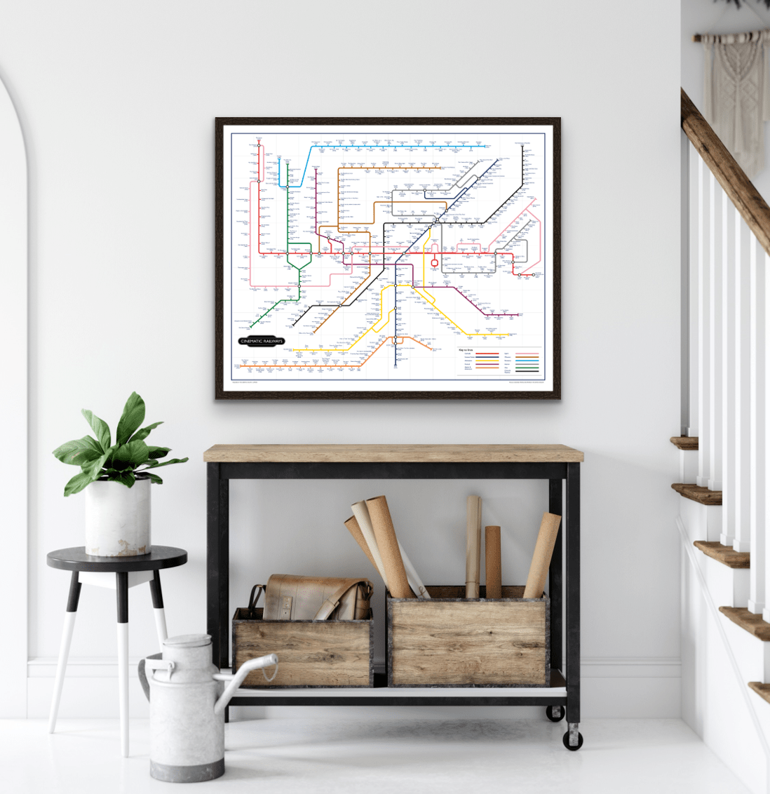 The Film Fan's Movie Map (Framed)
