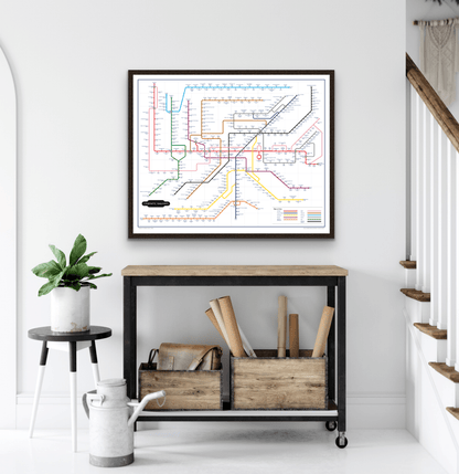 The Film Fan's Movie Map (Framed)