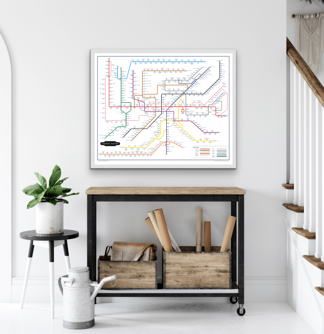 The Film Fan's Movie Map (Framed)