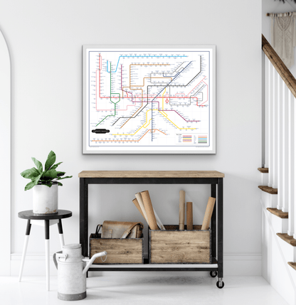 The Film Fan's Movie Map (Framed)