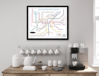 The Film Fan's Movie Map (Framed)