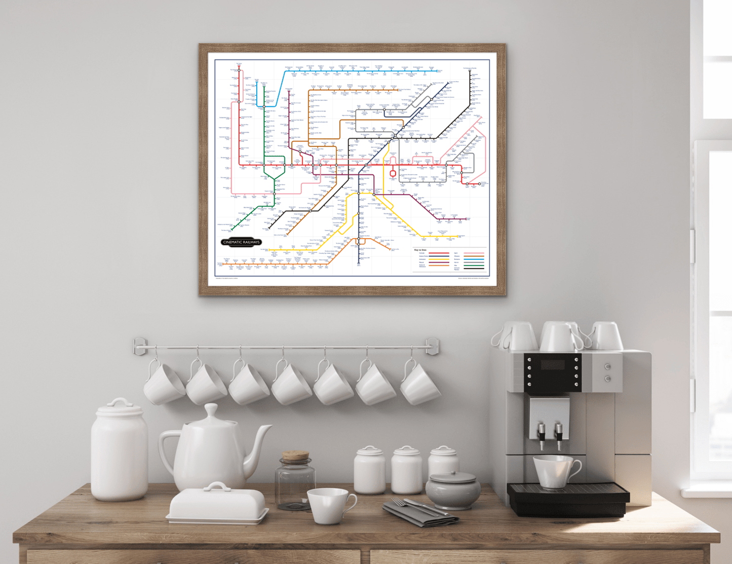 The Film Fan's Movie Map (Framed)