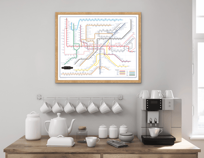 The Film Fan's Movie Map (Framed)
