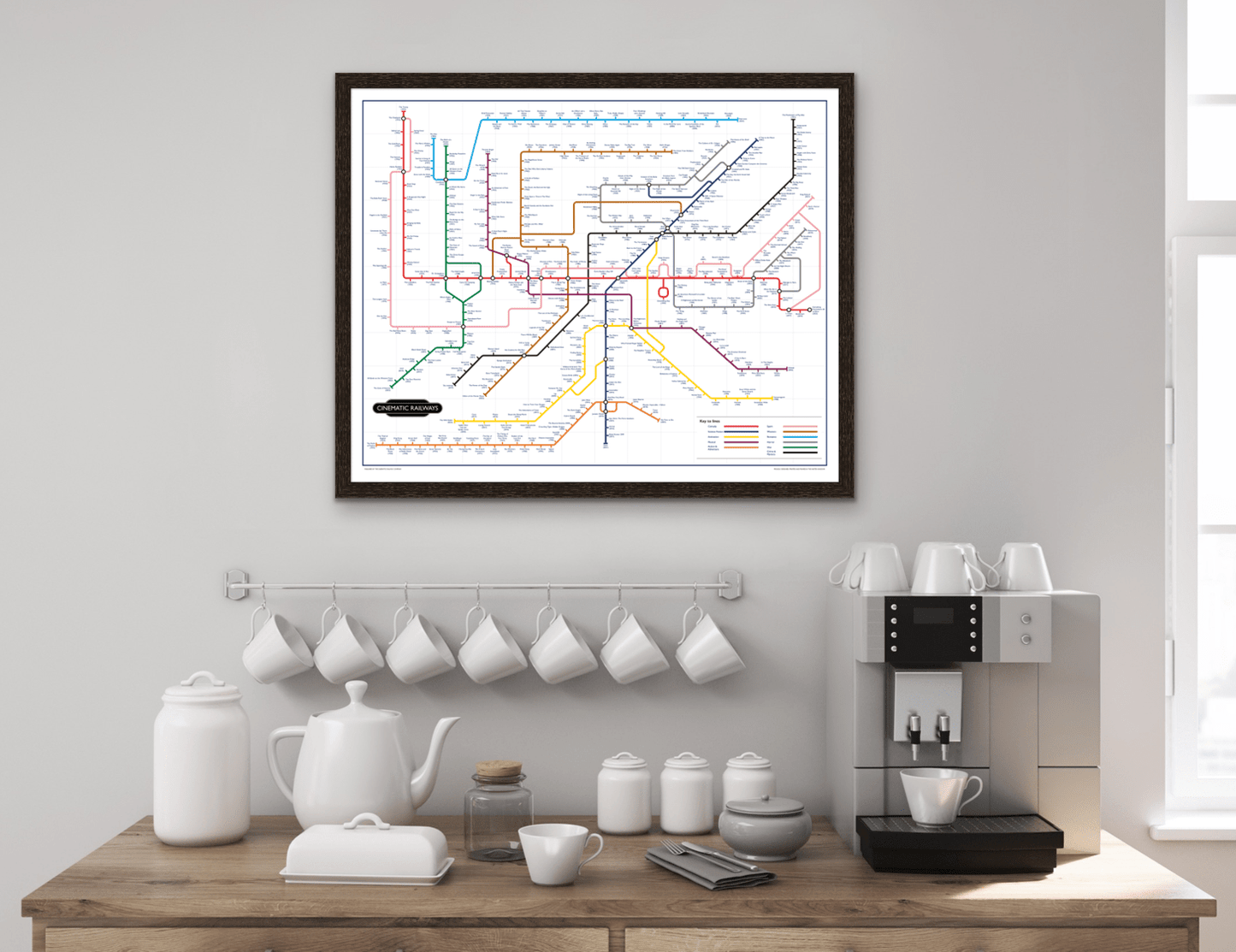 The Film Fan's Movie Map (Framed)
