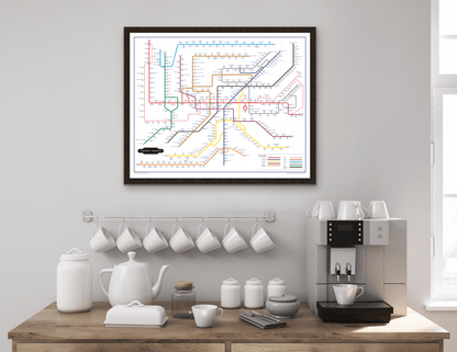 The Film Fan's Movie Map (Framed)