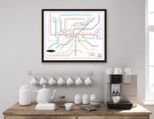 Load image into Gallery viewer, The Film Fan's Movie Map (Framed)