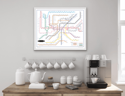 The Film Fan's Movie Map (Framed)