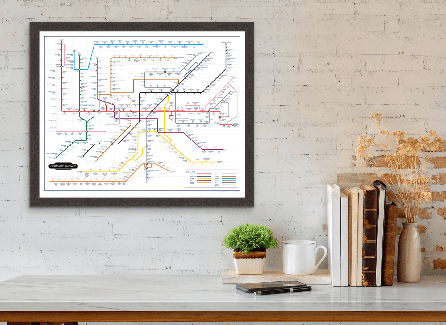 The Film Fan's Movie Map (Framed)