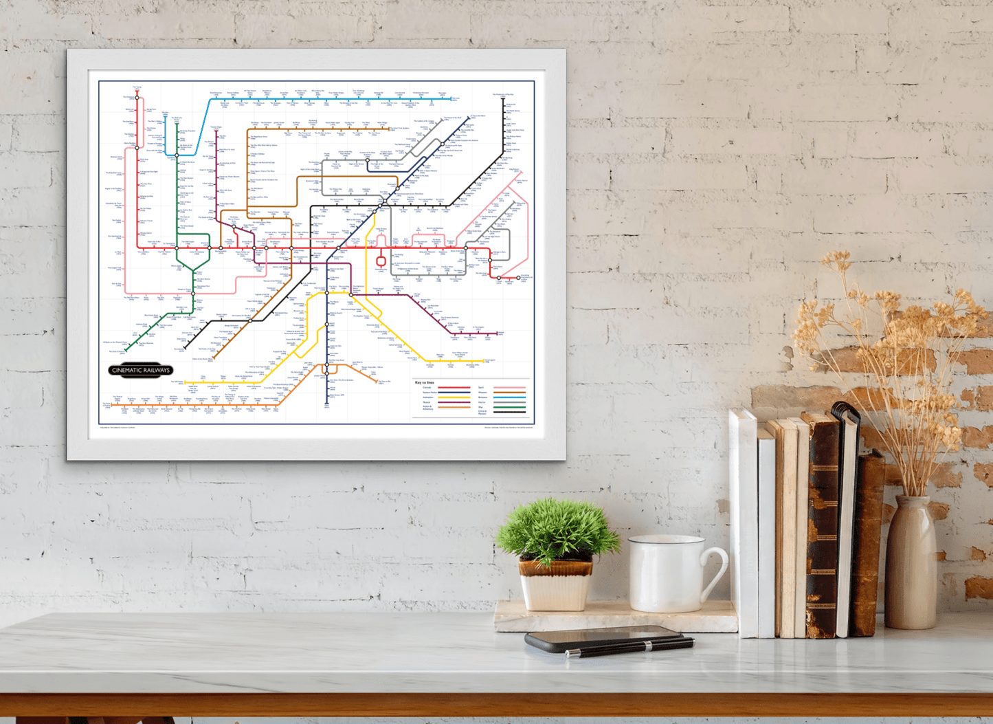 The Film Fan's Movie Map (Framed)