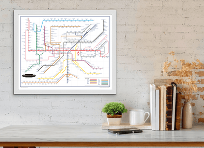 The Film Fan's Movie Map (Framed)