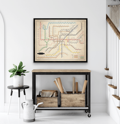 The Film Fan's Movie Map (Framed)