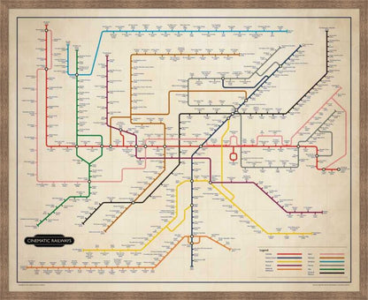 The Film Fan's Movie Map (Framed)