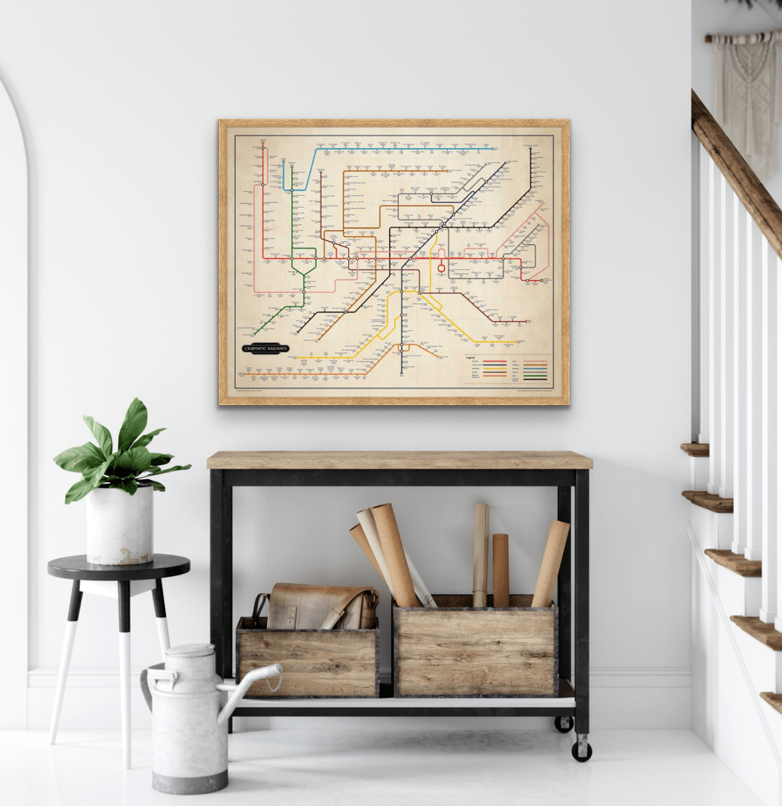 The Film Fan's Movie Map (Framed)