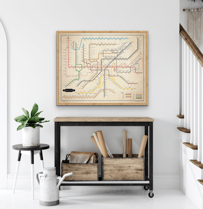 The Film Fan's Movie Map (Framed)