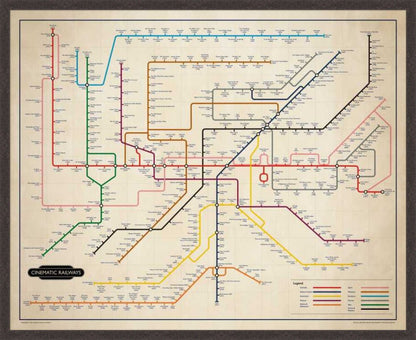 The Film Fan's Movie Map (Framed)
