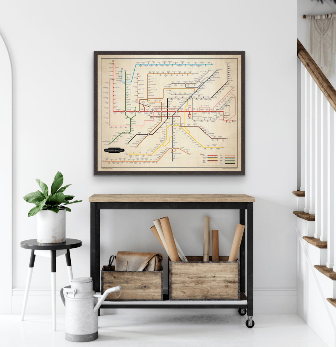 The Film Fan's Movie Map (Framed)
