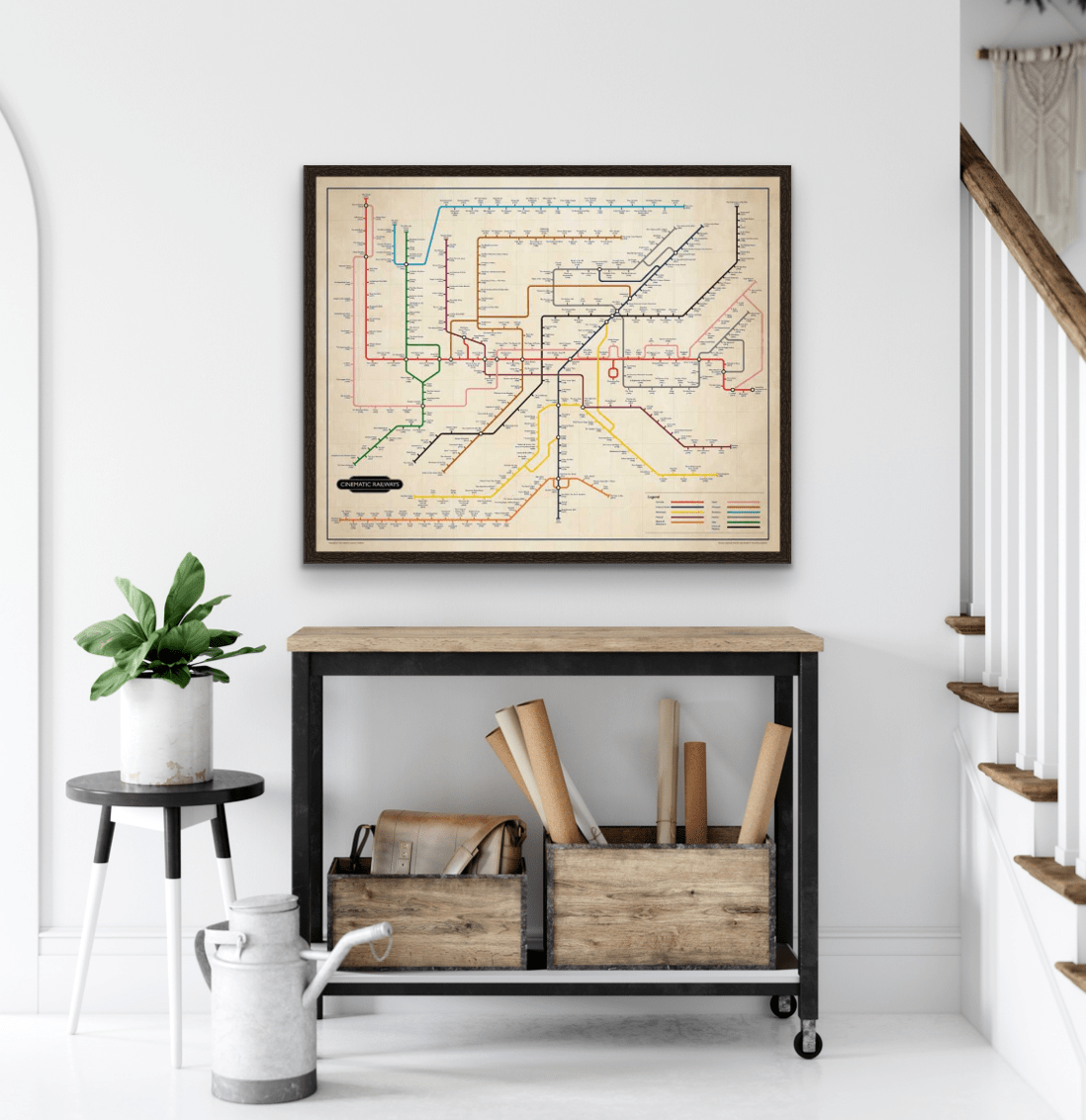The Film Fan's Movie Map (Framed)
