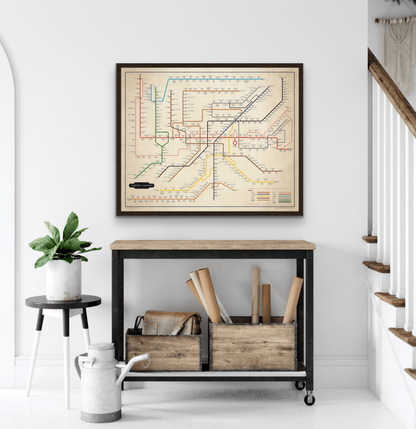 The Film Fan's Movie Map (Framed)