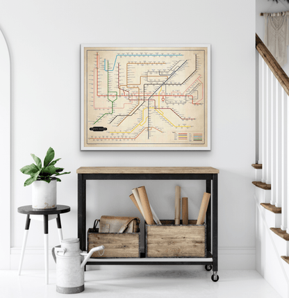The Film Fan's Movie Map (Framed)