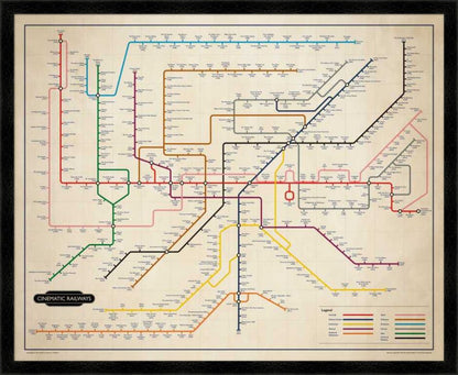 The Film Fan's Movie Map (Framed)