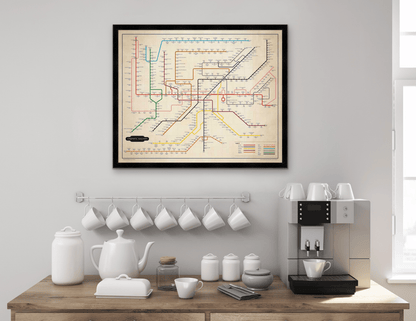 The Film Fan's Movie Map (Framed)
