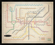 Load image into Gallery viewer, The Film Fan's Movie Map (Framed)