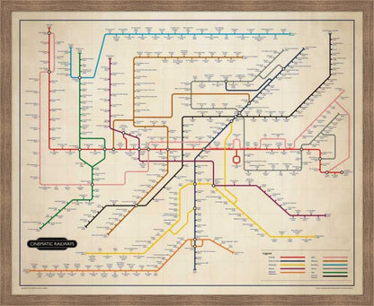 The Film Fan's Movie Map (Framed)