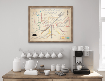 The Film Fan's Movie Map (Framed)