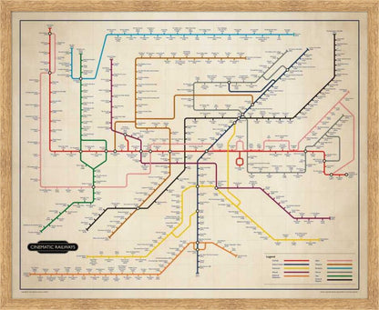 The Film Fan's Movie Map (Framed)