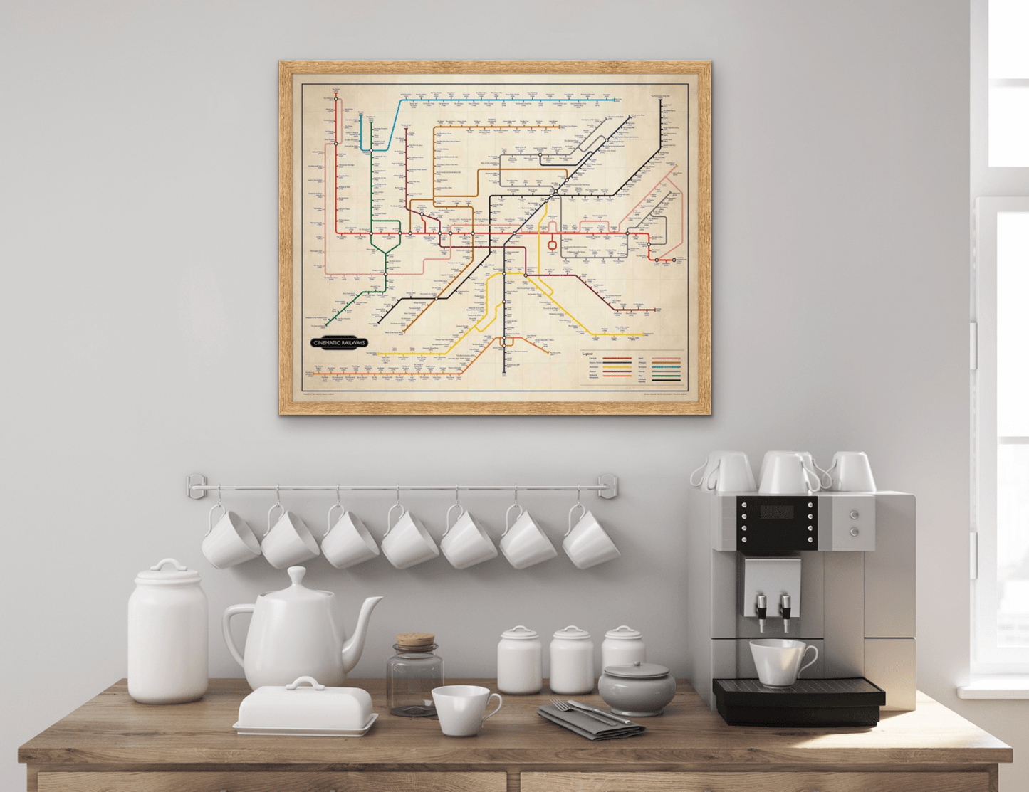 The Film Fan's Movie Map (Framed)