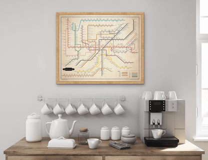 The Film Fan's Movie Map (Framed)