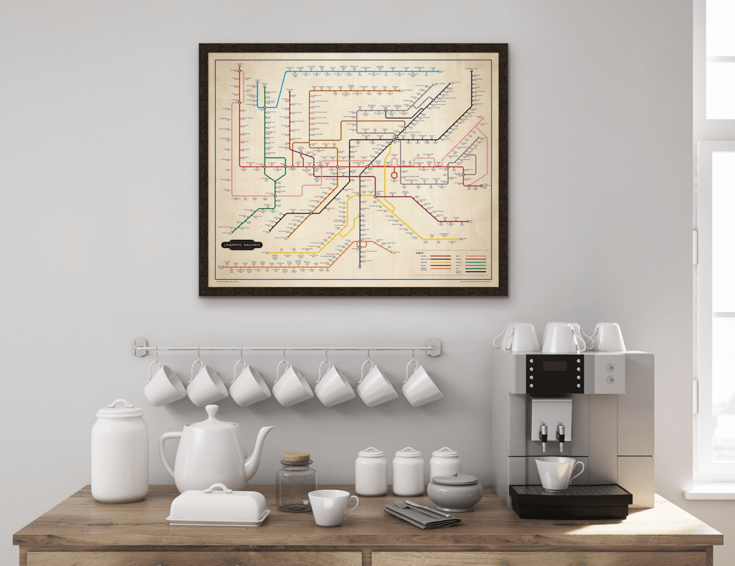 The Film Fan's Movie Map (Framed)