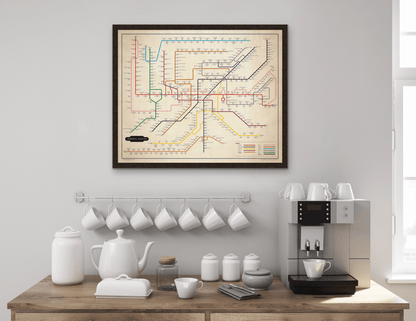 The Film Fan's Movie Map (Framed)