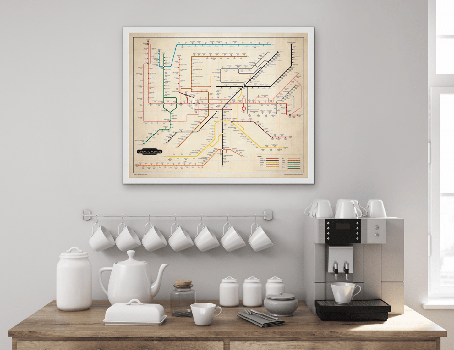The Film Fan's Movie Map (Framed)