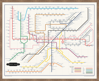 The Film Fan's Movie Map (Framed)
